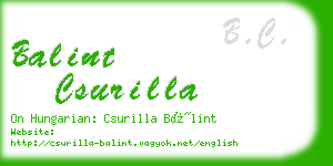 balint csurilla business card